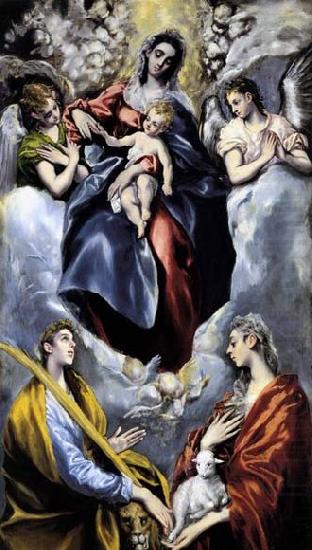 GRECO, El The Virgin and Child with St Martina and St Agnes china oil painting image
